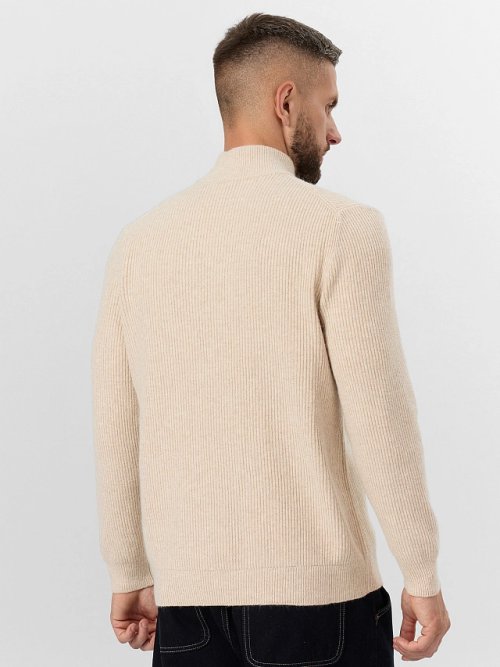 Джемпер на молнии мужской бежевый, фото 4 из 9