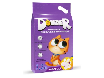 Наполнитель DOYZER, силикагелевый впитывающий, с ароматом лаванды 3 кг (7,2 л) в Лиде Зообазар