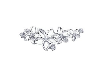 Брошь Diamant, серебро 925 проба