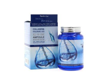 Сыворотка для лица FARMSTAY Collagen & Hyaluronic Acid All-in-One Ampoule с коллагеном и гиалуроновой кислотой, 250 мл