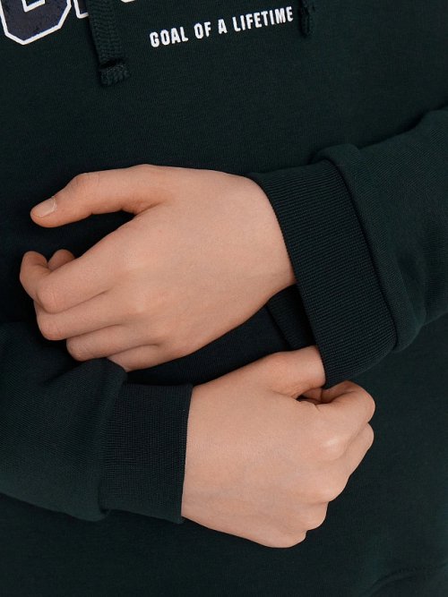 Джемпер для мальчиков зеленый с принтом "G.O.A.L", фото 6 из 6