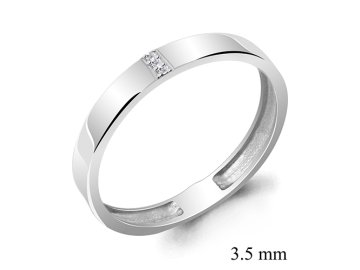 Кольцо декоративное Aquamarine, серебро 925 проба, вставка фианит