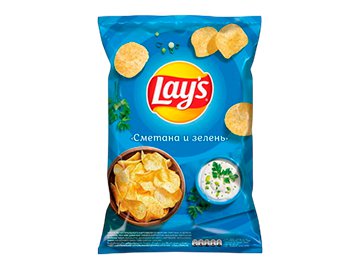Санта акции и скидки Миоры - Чипсы картофельные Lay's сметана и зелень 140 г