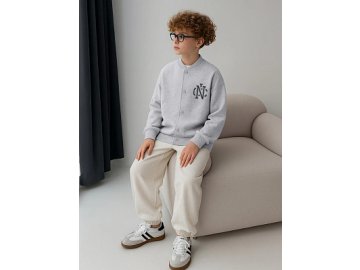 Толстовка для мальчика серая с печатью Марк Формель