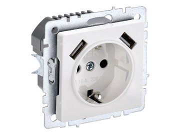 Розетка IEK Brite BR-R14-16-U21-D31-K01