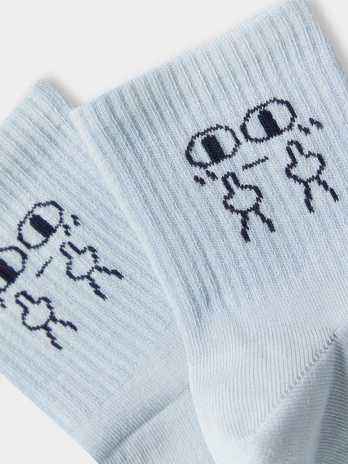 Носки женские серые с рисунком в виде мордочки, фото 4 из 4