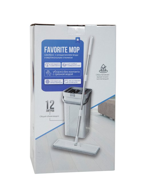 Швабра с разделением воды и вертикальным отжимом Favorite Mop, фото 20 из 40