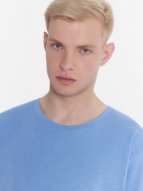 Футболка мужская светло-синяя, фото 4 из 5