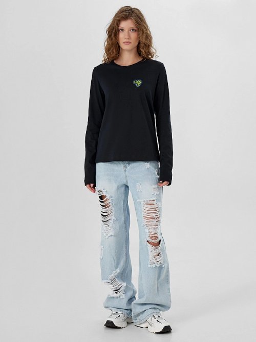 Лонгслив женский черный, фото 3 из 6