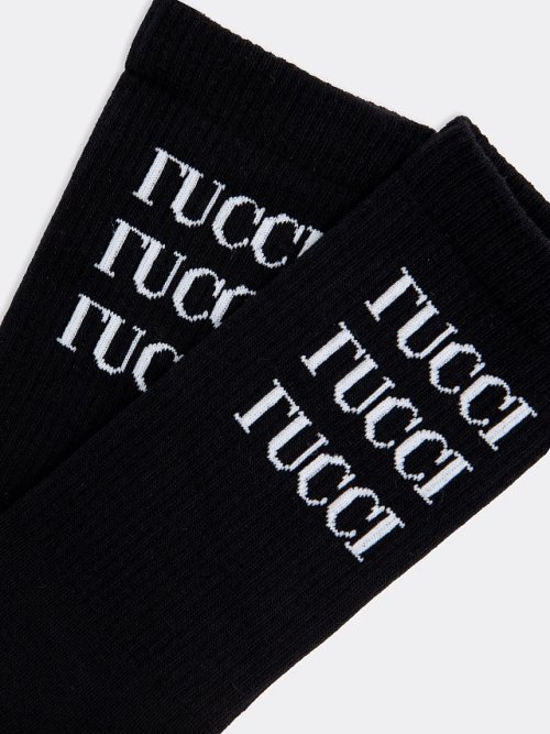Носки мужские черные с принтом в виде надписи "ГUCCI", фото 4 из 16