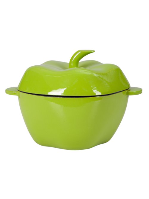 Кокот чугунный эмалированный Pepper Green 2,1L, фото 6 из 9