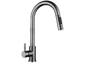 Смеситель для кухни GROSS AQUA Neosteel с выдвижным изливом 3140609SS