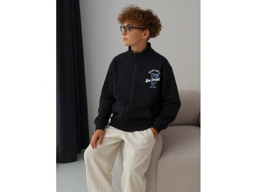 Толстовка для мальчиков черная с принтом "never give up" Марк Формель