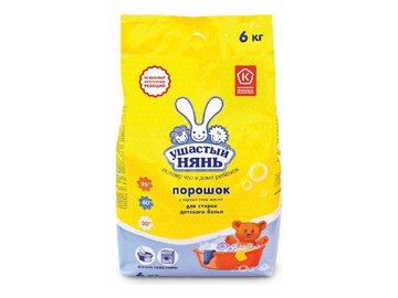 Стиральный порошок УШАСТЫЙ НЯНЬ для детского белья, 6 кг
