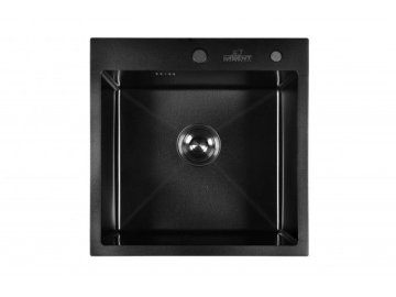 Мойка кухонная ГРАФИТ из нерж.стали+ сифон + доз.+ коландер арт.WGS35050B
