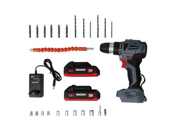 Аккумуляторный бесщеточный шуруповерт с набором PROFIPOWER MKBL-18BT (Li-ion-2шт, 18В, 2.0Ач, 40Нм, 0,8-10мм, З/У, в кейсе) E0147