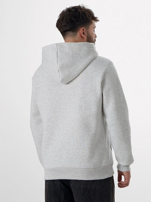 Жакет мужской серый на молнии с начесом, фото 2 из 7