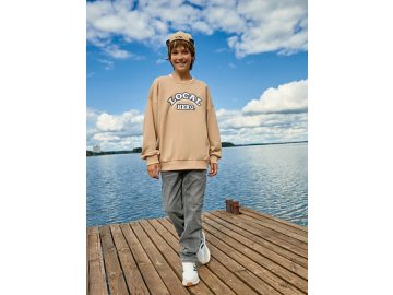 Свитшот для мальчиков бежевый с надписью Local Hero Марк Формель