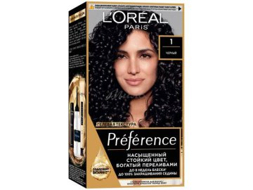 Краска для волос L'OREAL Recital Preference, тон 1.0 Неаполь черный, 174 мл