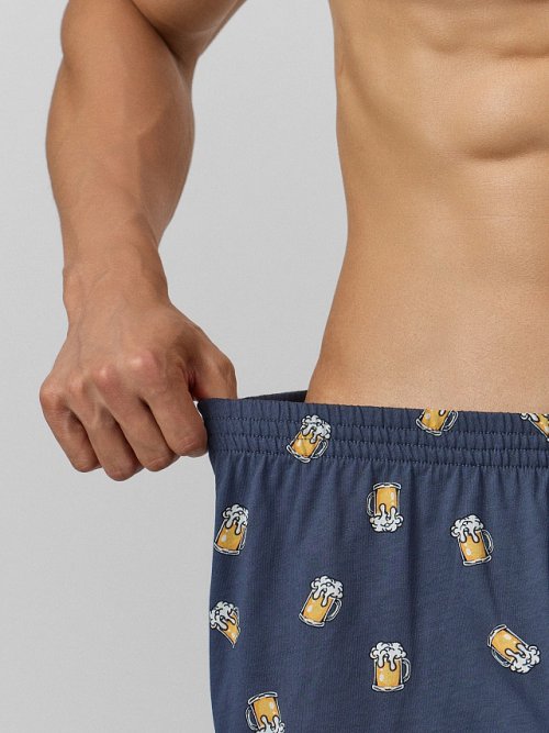 Трусы шорты мужские синие с узором, фото 4 из 21