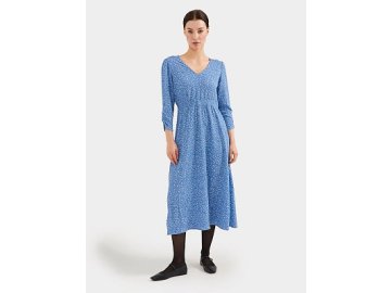 Платье женское синее со светлыми веточками