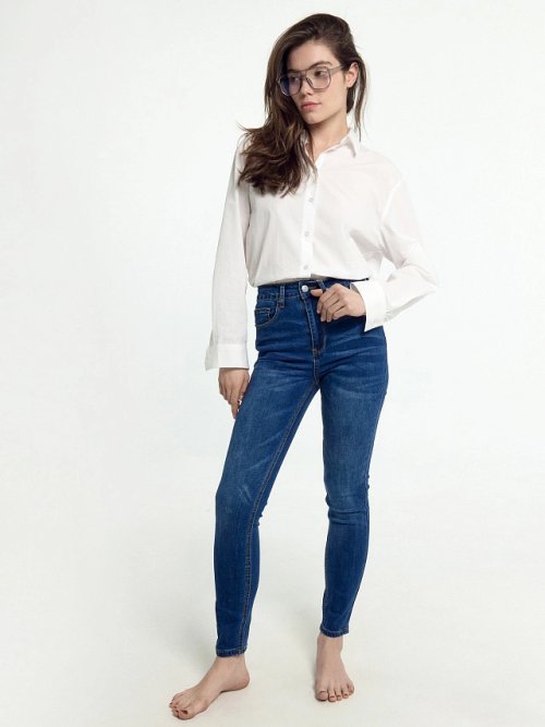 Джинсы женские skinny темно-синие, фото 1 из 7