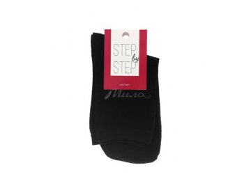 Акции Милы Жлобин Только в сети «Мила» - Носки женские STEP BY STEP арт. 52-151 черный Однотон р.25