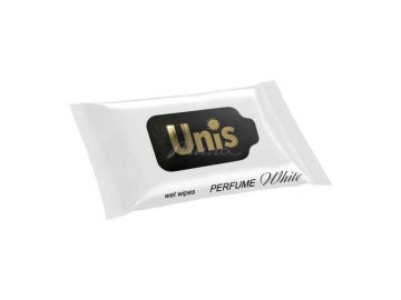Салфетки влажные UNIS антибактериальные Perfume White, 15 шт