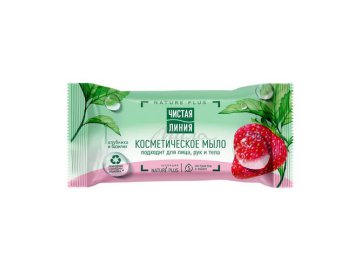 Мыло косметическое ЧИСТАЯ ЛИНИЯ Клубника, 75 г
