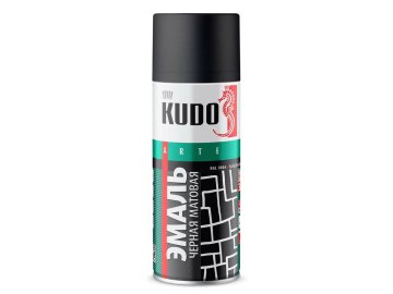 Эмаль Kudo Универсальная (520мл, черный матовый)
