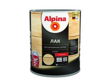 Лак Alpina Для деревянных полов глянцевый 2,5 л/2,23 кг