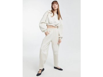 Брюки женские бананы в бежевом цвете с печатью Марк Формель