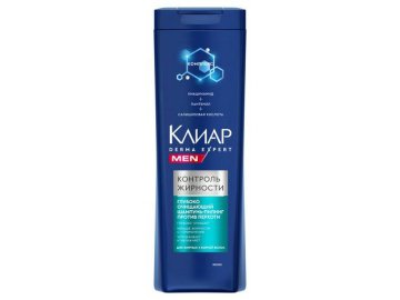 Шампунь-пилинг КЛИАР DERMA EXPERT для мужчин против перхоти, Контроль жирности, 380 мл