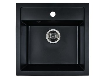 Мойка из каменной крошки WISENT W510-26 (антрацит) 510х505 без сифона