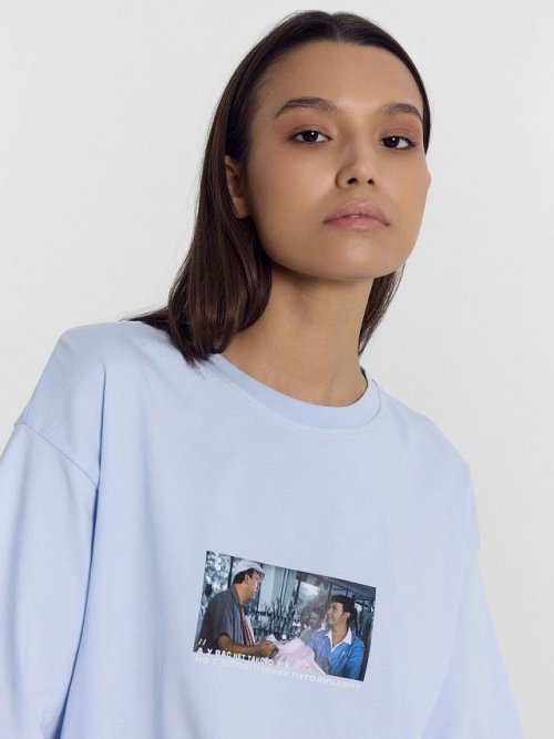 Футболка женская голубая mark formelle x мосфильм, фото 4 из 6