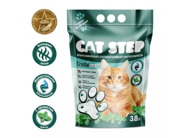Силикагелевый наполнитель Cat Step, Мята, 1,67 кг (3,8 л)