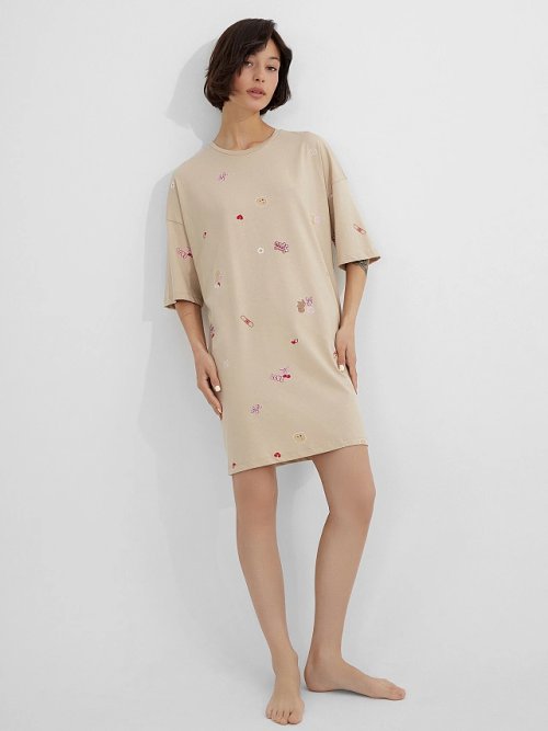 Сорочка ночная женская с печатью, фото 4 из 12