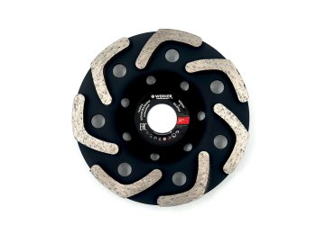 Чашка алм.шлиф. 125х22мм-сегм бумеранг WERKER