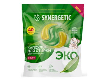 Капсулы для стирки SYNERGETIC Color 40шт