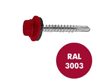 Саморез кров. 5,5х19 RAL 3003 рубиново-красный PT3 (50шт) FixHaus в Могилеве Ома