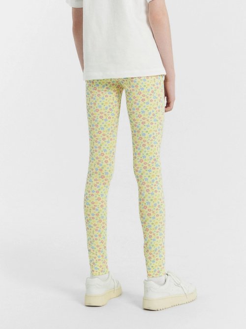 Легинсы для девочек желтые в цветочек, фото 5 из 7