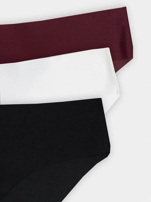 Мультипак слип бикини (3 шт.) из микрофибры в бело-розовых оттенках, фото 10 из 30