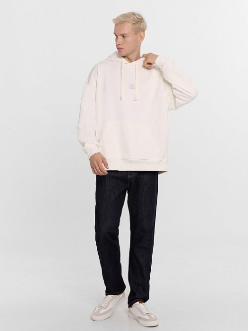 Худи мужское в светло-молочном цвете, фото 3 из 6