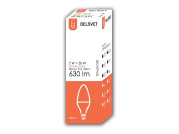 Светодиодная лампа Belsvet LED-M C37 7W 3000 К E14