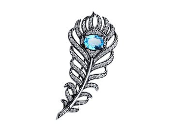 Брошь Diamant, серебро 925 проба