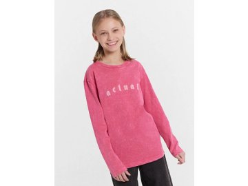 Лонгслив для девочек розовый с обработкой эйсид Марк Формель