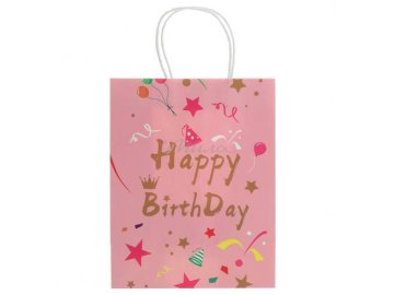 Пакет подарочный бумажный Happy Birthday 27 х 21 х 11 см, арт. SLWZ22-25-2