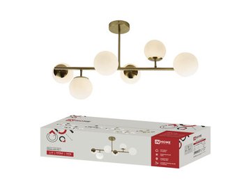 Люстра под лампу INhome AURORA LUNA-6G9-LT 6xG9 матовые плафоны, латунный корпус