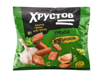 Гренки "ХРУСТОВ" (чеснок) 275г на акции в магазинах Евроопт