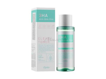 Тонер для лица ESFOLIO 3HA AHA.BHA.PHA Clear Toner с кислотами, 150 мл Мила